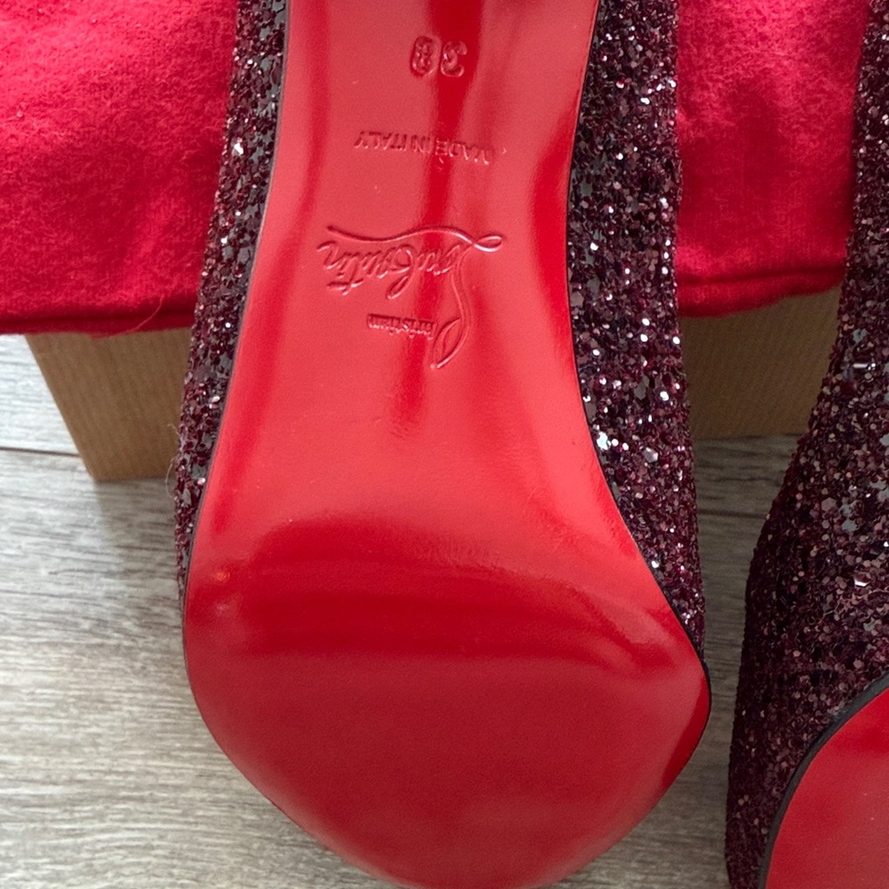 Christian Louboutin BURGUNDY HEELS - Picture 8 of 11